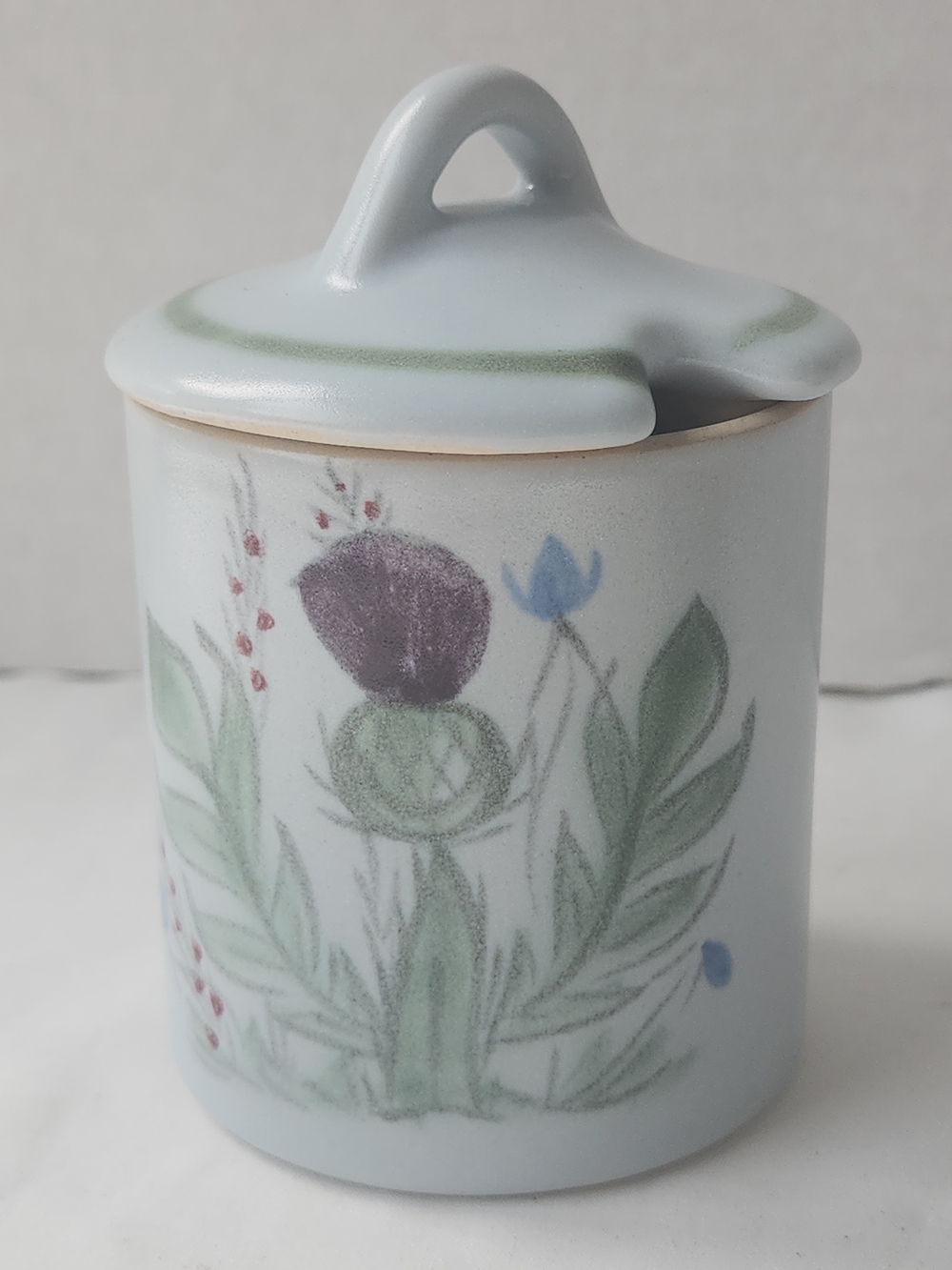 Vintage Buchan Portobello Scotland Thistleware Lidded Jam Preserve Pot Jar 192